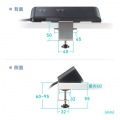 クランプ固定式タップ(AC4個口+USB-C×3+USB-A×1・PD65W・ブラック) 写真4