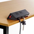 USB充電ポート付き便利タップ(クランプ固定式)ブラック色 写真4