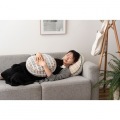 ラウンドボアチェック-クッション グレー 写真4
