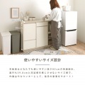 レンジボード 幅120cm 食器棚 ロータイプ レンジ台 キッチン収納 キッチンカウンター 大型レンジ対応 キッチンボード  ＜レンジボード＞ 写真4