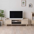 TWICE(トワイス) テレビ台 ローボード(幅120cm) テレビボード 収納 リビング収納 40型 40V 幅120cm コンパクト 天然木 おしゃれ オークナチュラル TW37-120L-IV 写真4