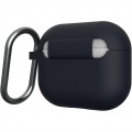 UAG社製/U by UAG Apple AirPods 第3世代用 シリコンケース (耐衝撃/カラビナ付属/ワイヤレス給電) DOT ブラック UAG-UAP3D-BK 写真4