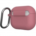 UAG社製/U by UAG Apple AirPods 第3世代用 シリコンケース (耐衝撃/カラビナ付属/ワイヤレス給電) DOT ダスティローズ UAG-UAP3D-DR 写真4