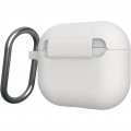 UAG社製/U by UAG Apple AirPods 第3世代用 シリコンケース (耐衝撃/カラビナ付属/ワイヤレス給電) DOT マシュマロ UAG-UAP3D-MM 写真4