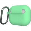 Urban Armor Gear UAG社製/U by UAG Apple AirPods 第3世代用 シリコンケース (耐衝撃/カラビナ付属/ワイヤレス給電) DOT スペアミント UAG-UAP3D-SM 写真4