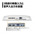モニター 21.5インチ フルHD 広視野角ADSパネル ブルーライト軽減 HDMIx1 DisplayPortx1 VGAx1 オーディオ入力x1 スピーカー内蔵 ホワイト -A 写真4
