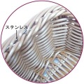 樹脂バスケット 角型 茶 91-077B 写真4