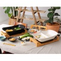 PRINCESS Separate Pot Pure&Black/セパレートポット ピュア 163030 | ホットプレート おしゃれ スタイリッシュ セパレート 仕切り 電源プラグ プリンセス 写真4