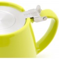 フォーライフ(FOR LIFE) ティーポット 陶器 530ml 3杯用 茶こし付き 食洗機対応 蓋が落ちない 片手で注げる ライム 緑 スタンプティーポット 309Lme 写真5