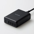 スマートフォン・タブレット用AC充電器/USB-A4ポート(おまかせ充電)/Type-C1ポート(PD30W)/電源ケーブル1.5m/ブラック 写真5