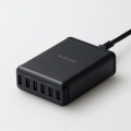 スマートフォン・タブレット用AC充電器/USB-A6ポート(おまかせ充電)/電源ケーブル1.5m/ブラック 写真5