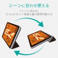 iPad mini 2019/フラップカバー/背面クリア/ソフトレザー/2アングル/ブラック 写真5