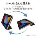 iPad ケース 第7世代 第8世代 10.2 対応 フラップ レザー 背面クリア 薄型 ポリカーボネート ブラック 写真5