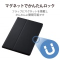 iPad 10.2 2019年モデル/フラップケース/ソフトレザー/フリーアングル/スリープ対応/ブラック 写真5