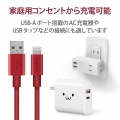 Lightningケーブル/準高耐久/アルミコネクタ/1.0m/レッド 写真5