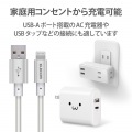 Lightningケーブル/準高耐久/アルミコネクタ/2.0m/シルバー 写真5