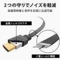 HDMIケーブル プレミアム 1.5m 4K対応 高速 ノイズ耐性 イーサネット対応ブラック 写真5