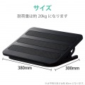 フットレスト 足置き台 デスク 角度調整 可動式 姿勢改善 負担軽減 スチール製 テレワーク ブラック 写真5