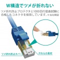 LANケーブル Cat7 準拠 やわらか 爪が折れない 10m 10ギガビット RoHS指令準拠 ブルー 写真5