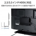 テレビ裏 モニタ裏 収納 ホルダー HDD ケーブル 配線 ブラック VESA規格対応 隙間収納 写真5