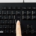 キーボード 有線 USB接続 静音 抗菌 ブラック 写真5