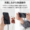 ワイヤレス充電器 7.5W マグネット内蔵 卓上 ケーブル一体型 iPhone Airpods 1m ブラック 写真5