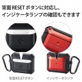 AirPods 第3世代 ケース カバー ZEROSHOCK 衝撃吸収 カラビナ付 ワイヤレス充電可 MagSafe充電可 落下防止 レッド 写真5