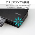 カードリーダー USB2.0 ケーブル収納タイプ 【SD SDHC SDXC microSD microSDHC microSDXC MMC RS-MMC 等対応】 Windows11 Mac ブラック 写真5