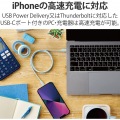 ライトニングケーブル Type-C-Lightning 1m ブルー 写真5