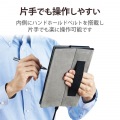 Lenovo Tab M10 HD 2nd Gen ケース カバー 手帳 フラップ レザー 軽量 ハンドホールドベルト付 ブラック 写真5