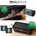 ケーブルボックス コードボックス スタンド付 小型 コンパクト 延長コード 4?6個口 コードホール×6 ブラック 写真5