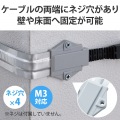 隙間 LANケーブル 40cm CAT6A準拠 フラット 高速 アルミ強化 RJ45 有線LAN 屋外用 延長コード ドア 窓サッシ シルバー 写真5