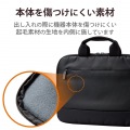 Surface Go3 Go2 Go パソコンケース ハンドル付き 軽量設計 起毛素材 ポケット付 PCケース バッグインバッグ パソコンバッグ ブラック 写真5