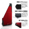 iPhone SE 第3世代/SE 第2世代/8/7 用 ケース カバー ハイブリッド ZEROSHOCK 衝撃吸収フィルム付属 フレームカラー 背面クリア ワイヤレス充電可 ブラック 写真5