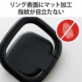 タブレット用 リング 背面貼付けタイプ 360度回転 落下防止 スタンド機能付き ブラック 写真5