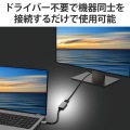 変換アダプター ( USB Type-C to HDMI ) ミラーリング マルチディスプレイ対応 4K 60Hz 断線に強い 高耐久【 Windows Mac 各種対応 】 シルバー 写真5