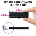 SSD 外付け 500GB USB3.2 Gen2 読出最大600MB/秒 超小型 スライド式 高速 耐衝撃 Type C ×1 USB A ×1 ブラック 写真5