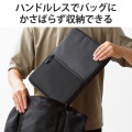 パソコンケース 14インチ ノートパソコン 小物収納可能 【 MacBook Air / Pro ?14インチ その他各種対応 】 撥水加工 裏起毛素材 360度耐衝撃 ブラック 写真5