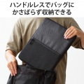 パソコンケース 15.6インチ ノートパソコン 小物収納可能 【 MacBook Air / Pro ?16インチ その他各種対応 】 撥水加工 裏起毛素材 360度耐衝撃 ブラック 写真5