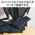 MacBook Pro / Air 13インチ 13.6インチ ( M2 2022 M1 2020 2019 2018 ) 用 パソコン ケース カバー スリーブタイプ ソフトレザー 内側起毛素材 スリム ネイビー 写真5