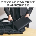 MacBook Pro 14インチ ( M1 2021 ) 用 パソコン ケース カバー スリーブタイプ ソフトレザー 内側起毛素材 スリム PCケース ブラック 写真5
