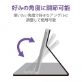 dtab d-51C 用 ケース カバー レザー フラップ マグネット開閉 スタンド機能 フリーアングル 衝撃吸収 タッチペンホルダー付 ブラック 写真5