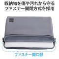 パソコンケース 14インチ 【 MacBook Air / Pro ?14インチ M2 M1 Surface Pro 9 / Laptop 5 ?15インチ 他対応 】 耐衝撃 撥水加工 スリム ファスナー式 グレー 写真5