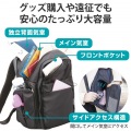 リュック バックパック 痛バッグ Mサイズ ビジネス 推し活 2Way使用 撥水加工 ショルダーバッグ付 レインカバー付属 ブラック 写真5
