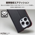 iPhone 15 Pro ソフトレザーケース 薄型 手帳型 磁石付 写真5