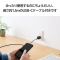 USB Power Delivery 20W AC充電器(C-Cケーブル付属/1.5m) 写真5