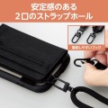 ショルダーストラップ/カードケース付/丸紐6mm/ブラック 写真5