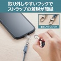ショルダーストラップ/レザー丸紐4mm/ネイビー 写真5