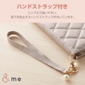 iPhone 16 &me ソフトレザーケース キルティング 磁石付 ハンドストラップ付 写真5