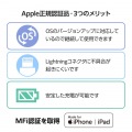 2in1ケーブル(USB Type-C - USB Type-C/Lightning変換/MFi認証) 写真5